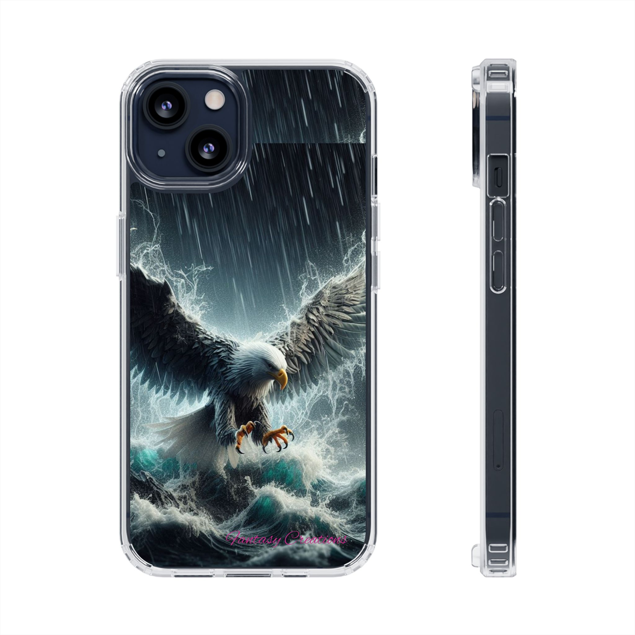Eagle Storm Clear Phone Case, Nature Inspired iPhone Cover, Gift for [...]