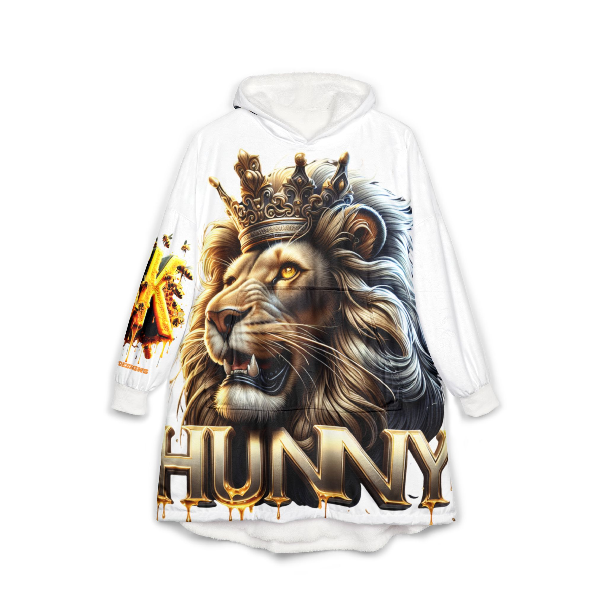 Majestic Lion Hunny Hooded Blanket