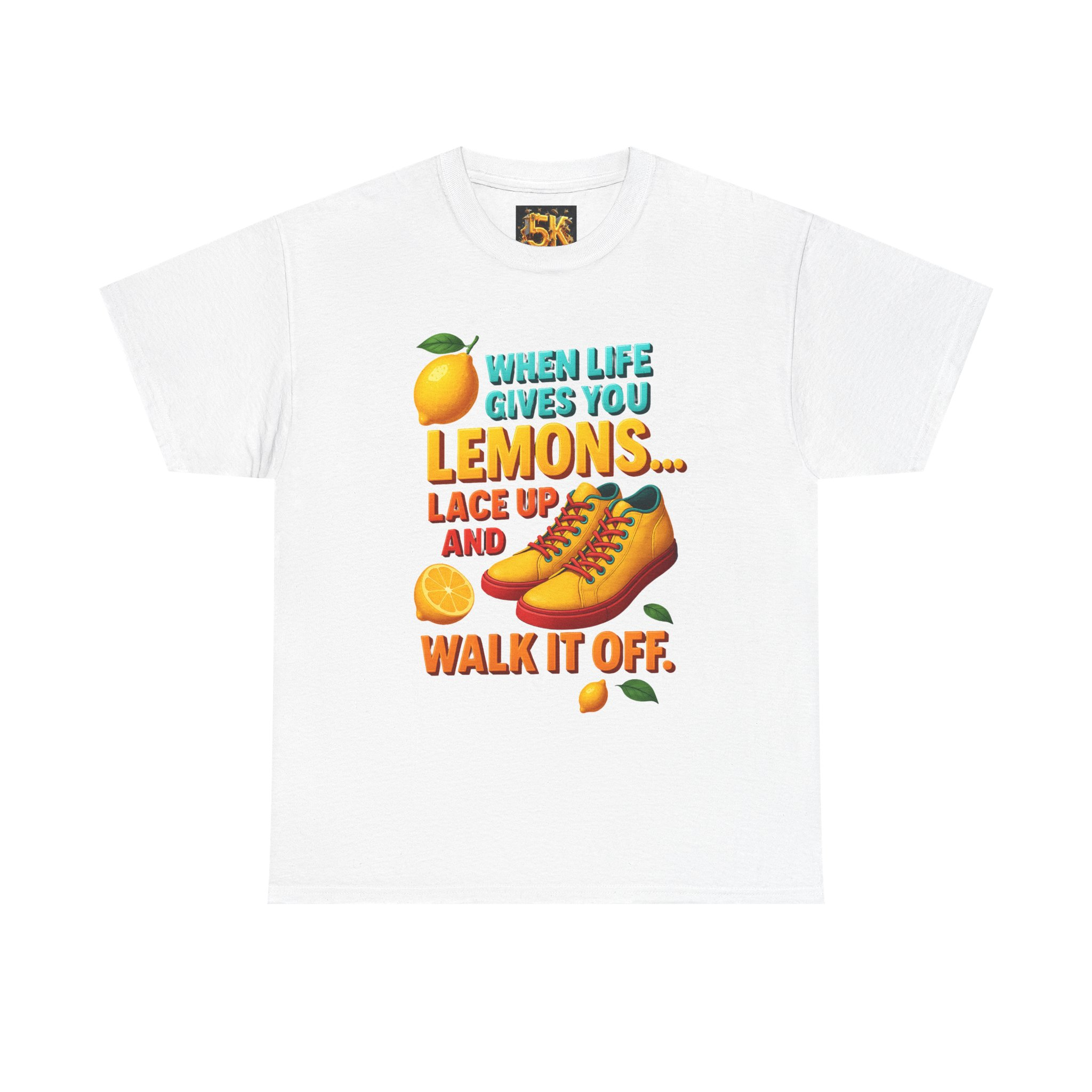 Lemon Motivational Tee, Funny T-Shirt, Gift for Runners, Fitness Apparel, Unisex Cotton Tee, Inspirational Workout Top