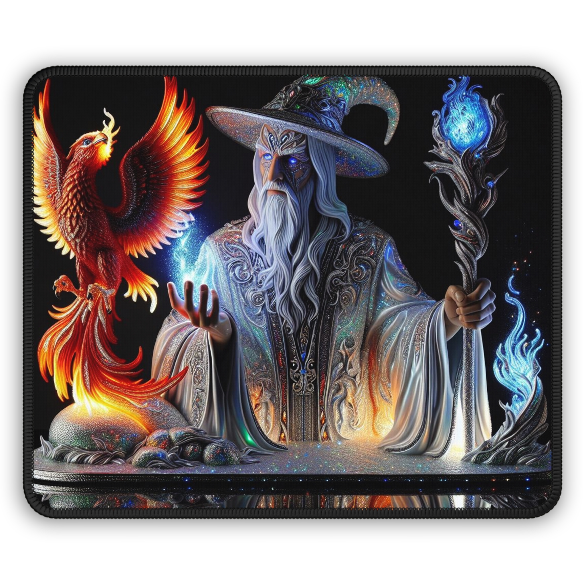 Wizard with Phoenix Mouse Pad