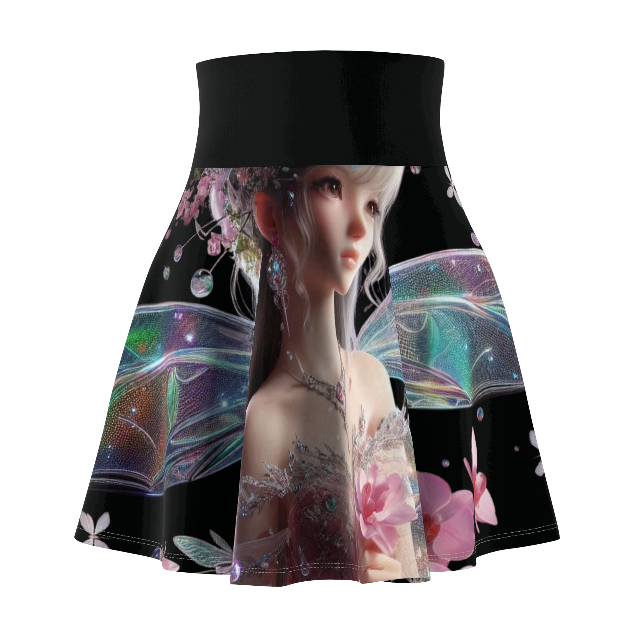 Fairy Queen Skirt, Women's Skater Skirt, Fantasy Clothing, Magical A-Line Skirt,