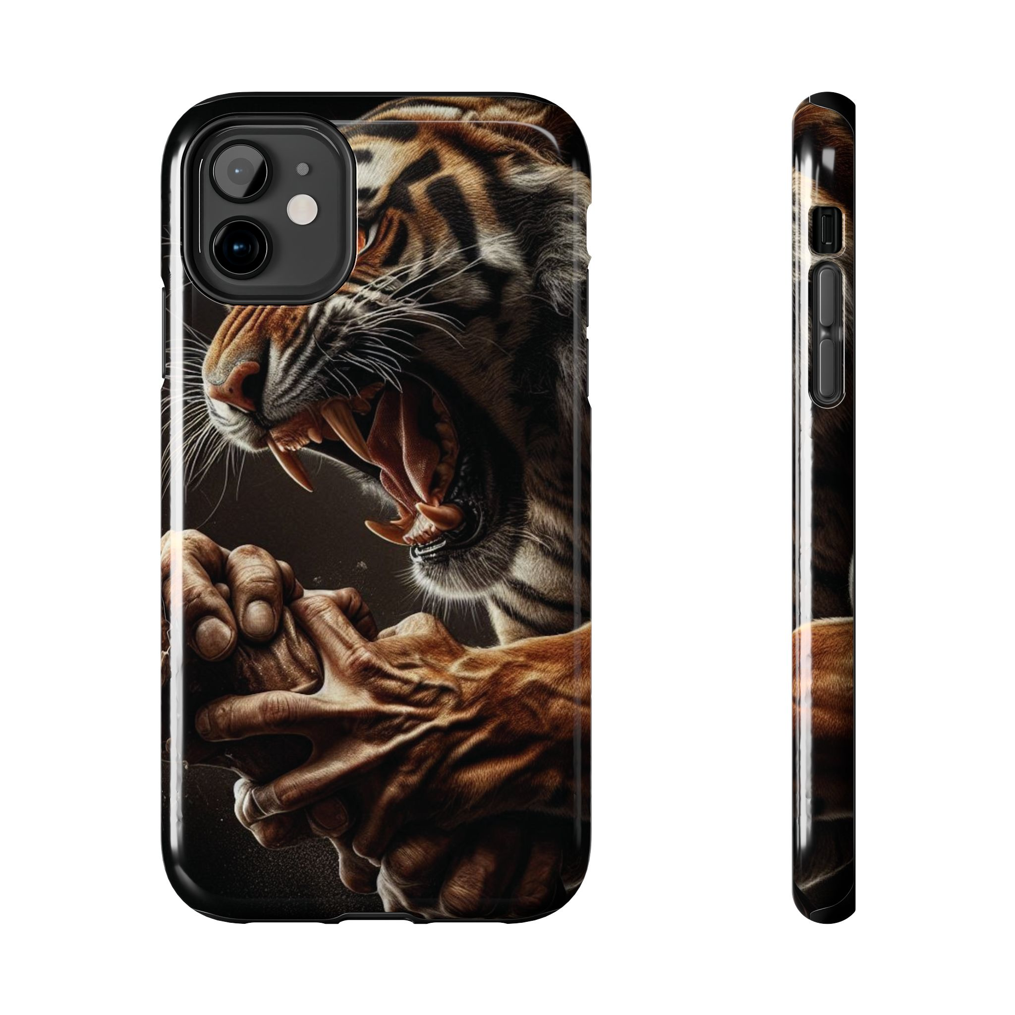 Tough Phone Cases, Tiger Fight Fantasy Design, Wild Animal Lover Gift,