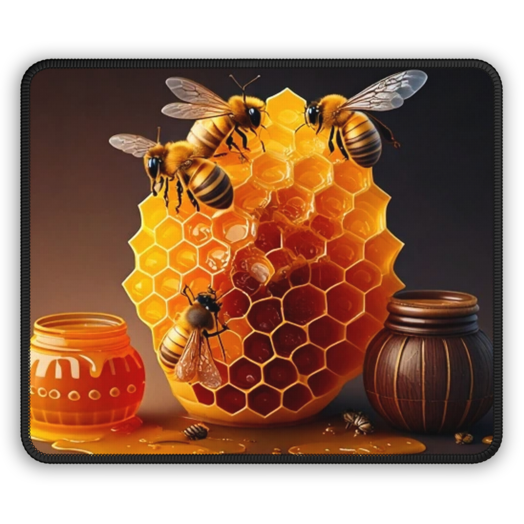 Bees on Honeycomb Mouse Pad