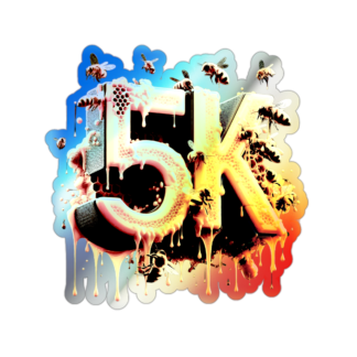 Holographic 5K Hunny Sticker